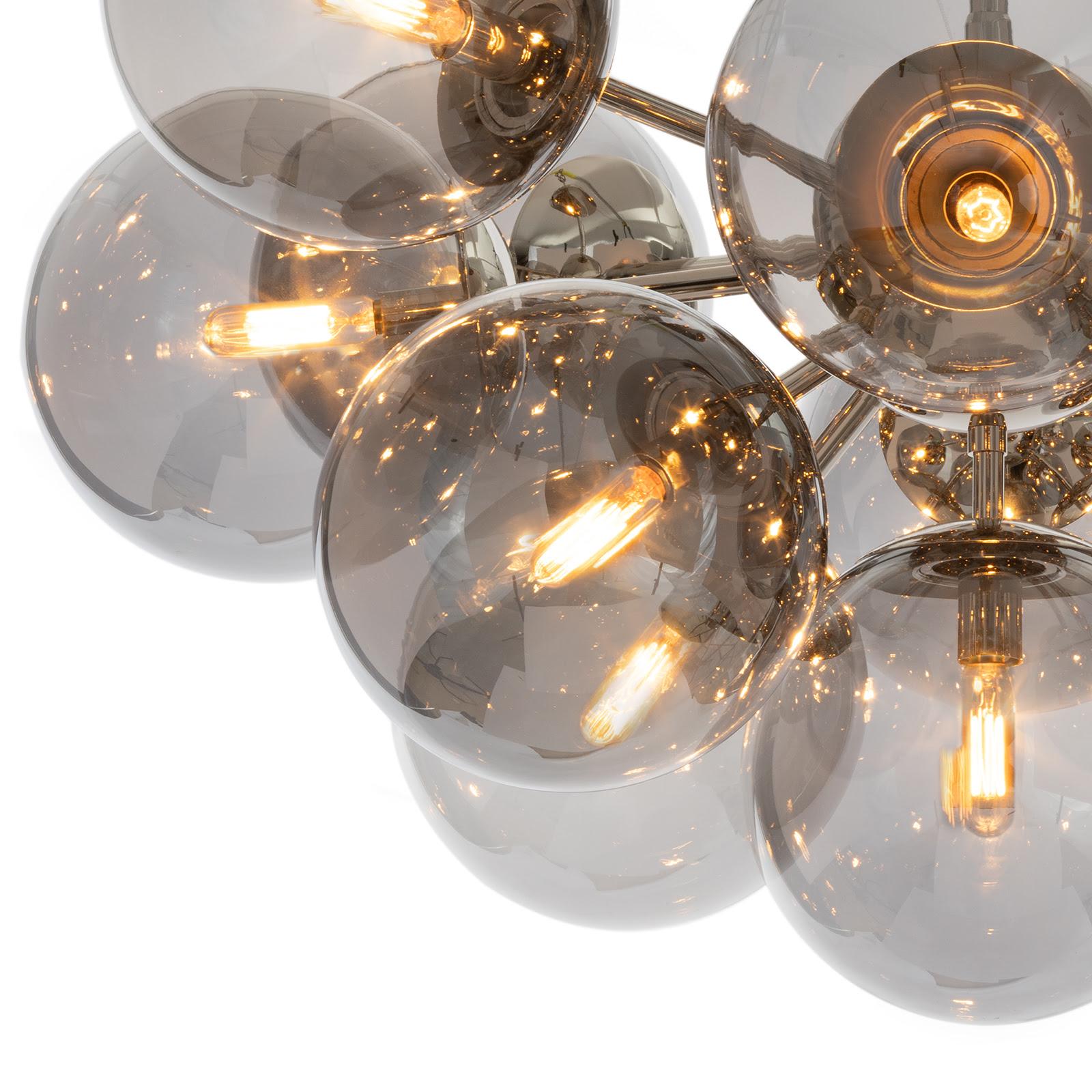 Nickel Shine Flush Mount With Smoke Glass | Regina Andrew Detroit